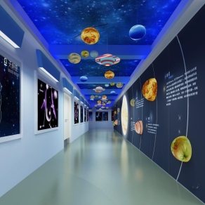 现代科教馆走道3D模型下载